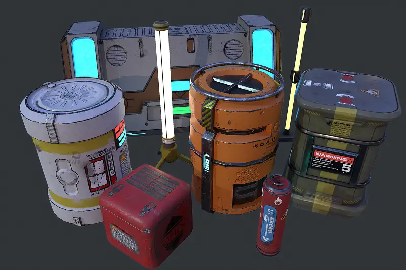 SciFi Industrial Warehouse Crate Collection Asset Thumbnail