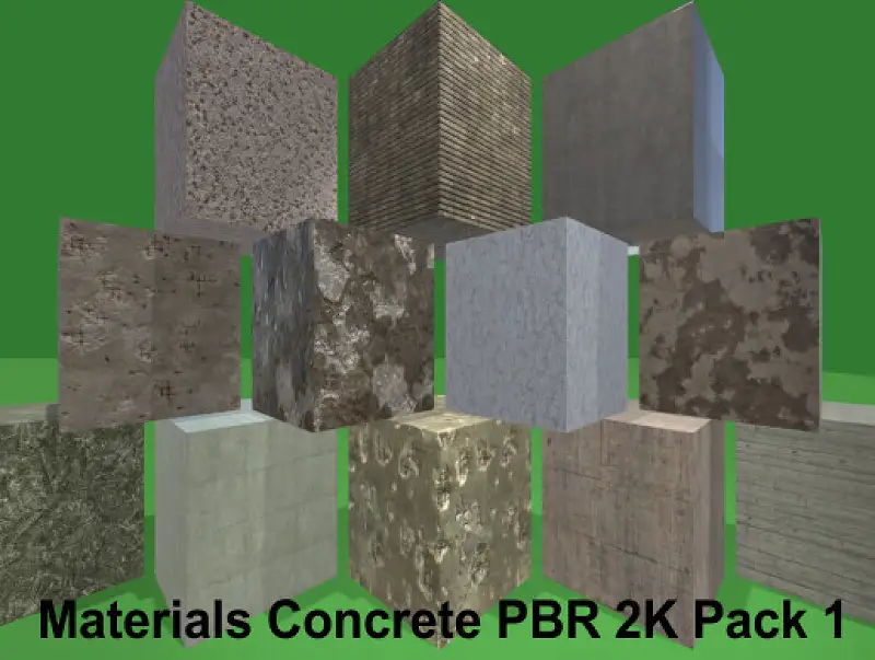 Materials Concrete PBR 2K Pack 1 Asset Thumbnail