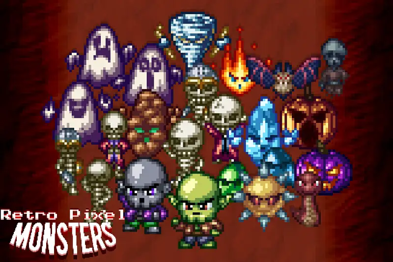 Retro Pixel Monsters Asset Thumbnail