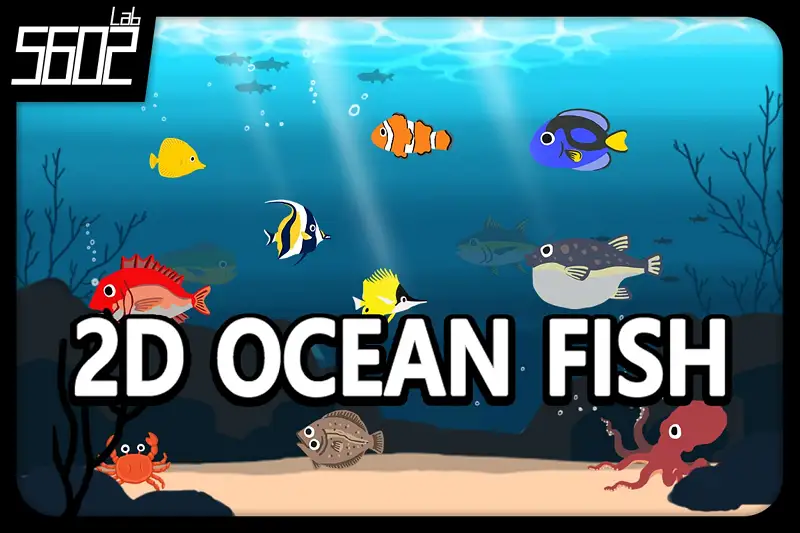 2D Ocean Fish Pack: Bring Your Underwater World to Life Asset Thumbnail