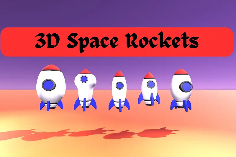 Low Poly Space Rockets Asset Thumbnail