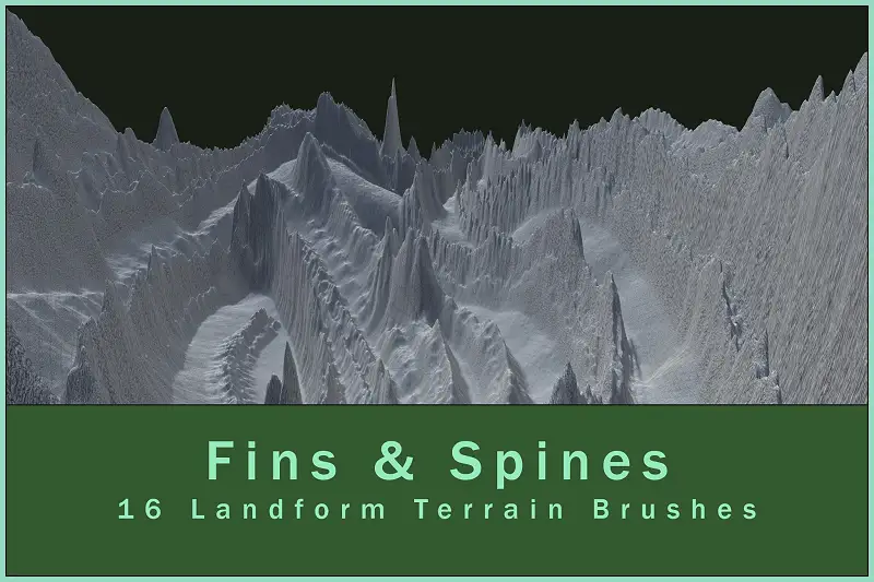 Fins & Spines: Landform Terrain Brushes Asset Thumbnail