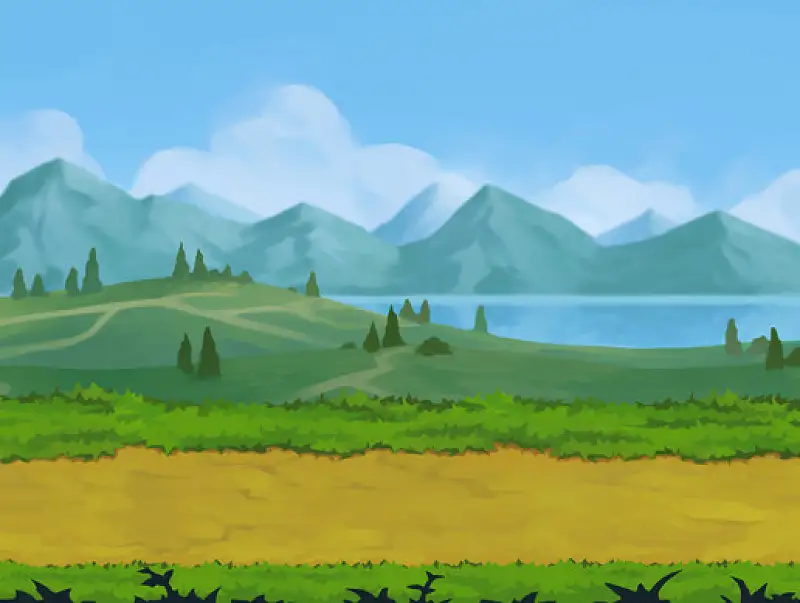 2D Field Parallax Background Asset Thumbnail
