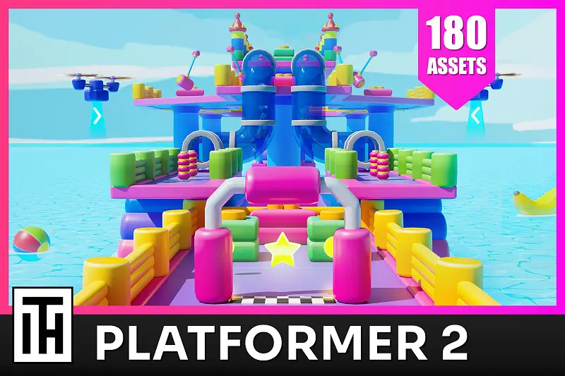 Platformer 2 Obstacles - Low Poly 3D Models Pack Asset Thumbnail