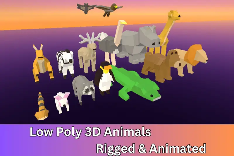 Low Poly Wild Animals Pack - Animated Asset Thumbnail