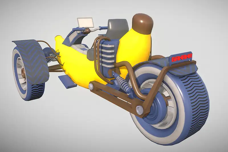 Cartoon - Banana Car Asset Thumbnail
