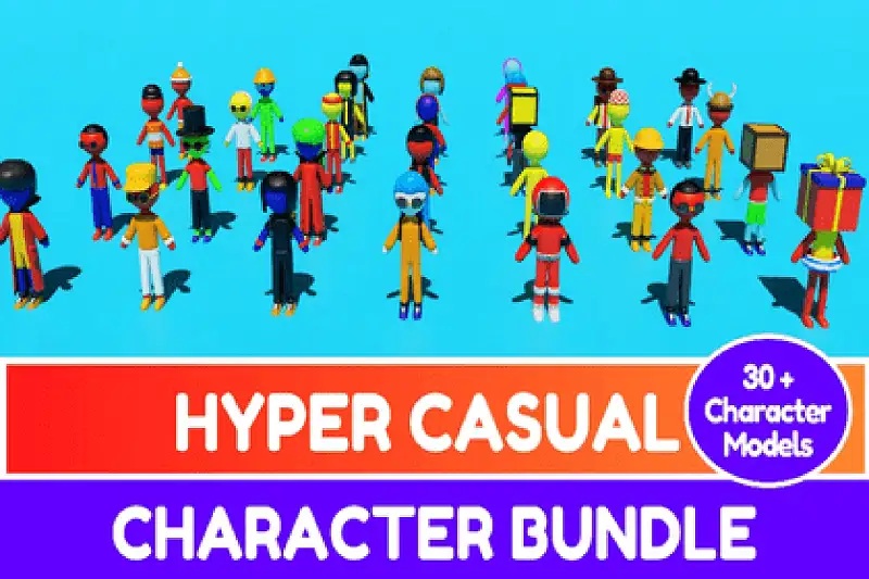Hyper Casual Characters Bundle Asset Thumbnail