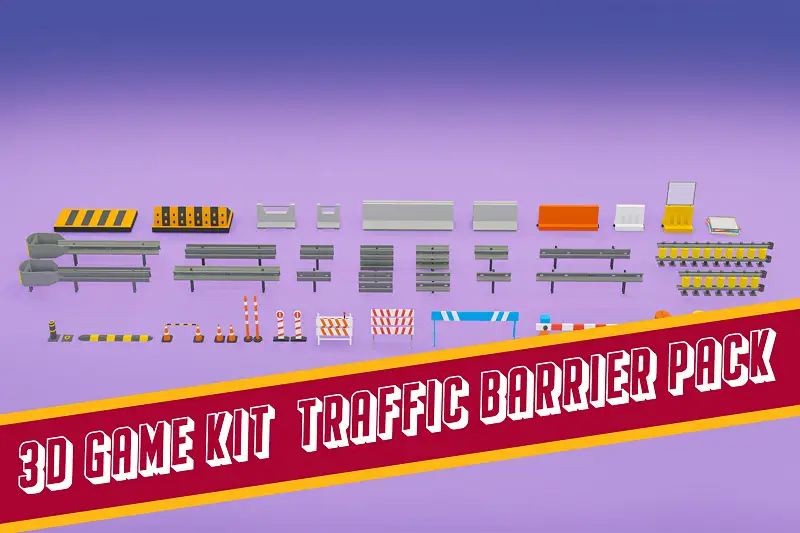 3D Game Kit-Traffic Barrier Pack Asset Thumbnail
