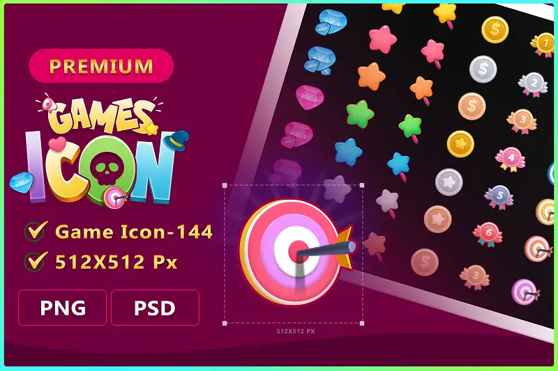 Premium Game Icon Pack Asset Thumbnail