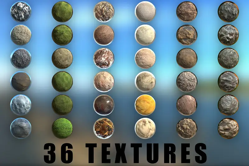 Realistic Terrain Textures (36 Pack) Asset Thumbnail
