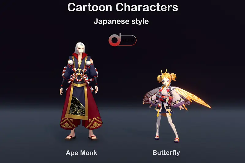 Cartoon Characters_Japanese style3 Asset Thumbnail