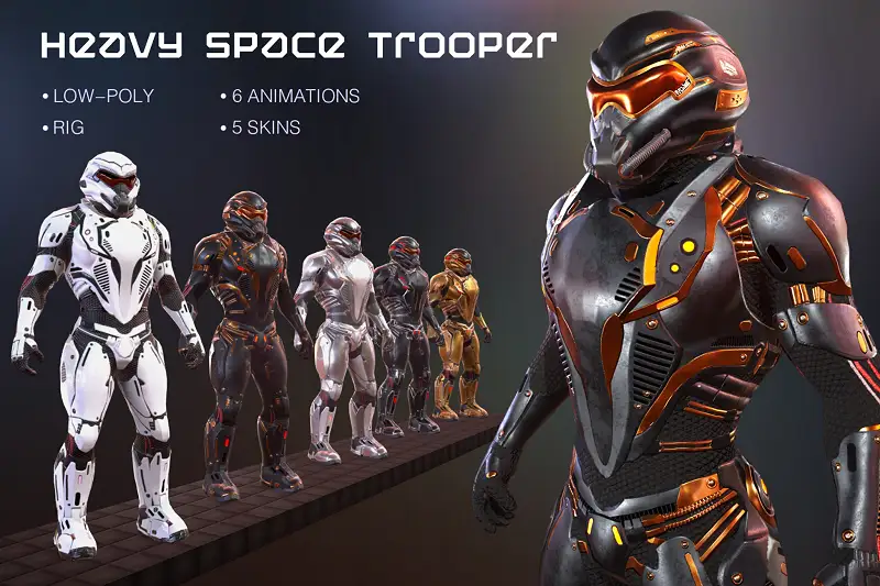 Heavy space trooper Asset Thumbnail