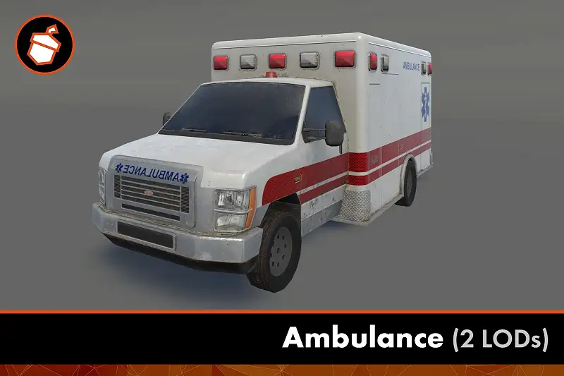 Ambulance (2 LODs) Asset Thumbnail