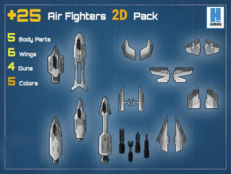 2D Air Fighters Pack Asset Thumbnail