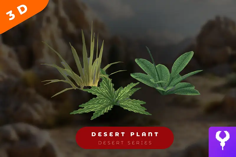 Cartoon Desert Plant Pack Asset Thumbnail