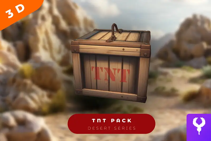 Cartoon TNT Crate Asset Thumbnail
