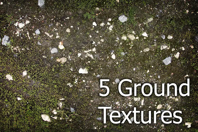 5 Ground Textures With Puddles Asset Thumbnail