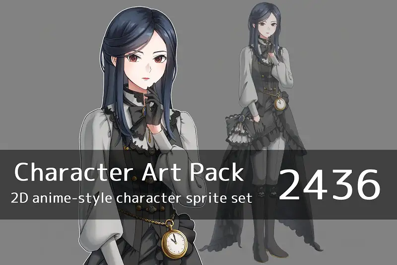 Anime Character Art Pack: Female Detective Asset Thumbnail