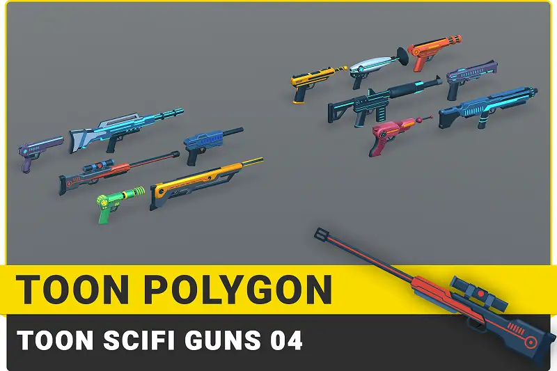 Toon SciFi Guns 04 Package Asset Thumbnail