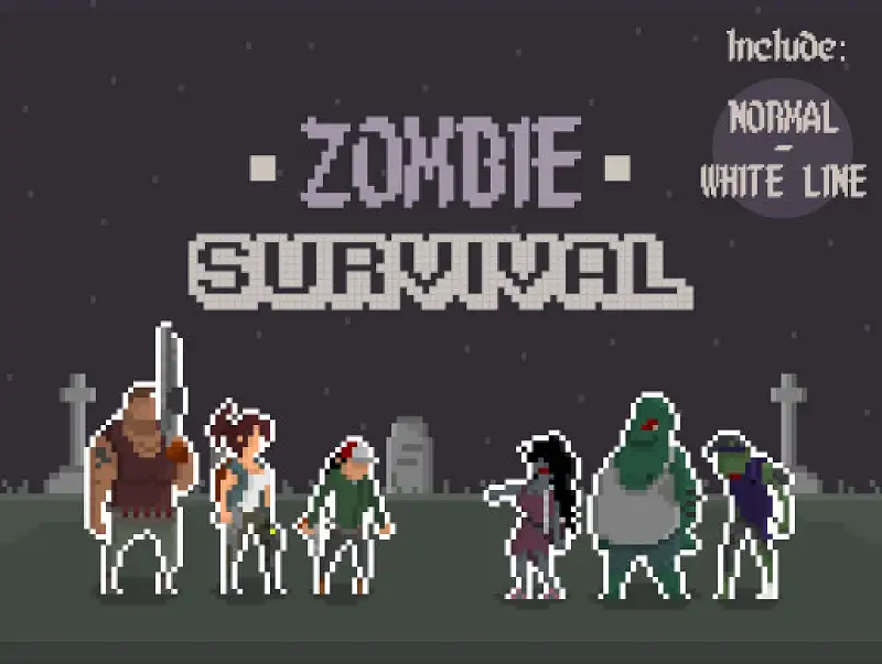 ZOMBIE SURVIVAL PIXEL ART Asset Image