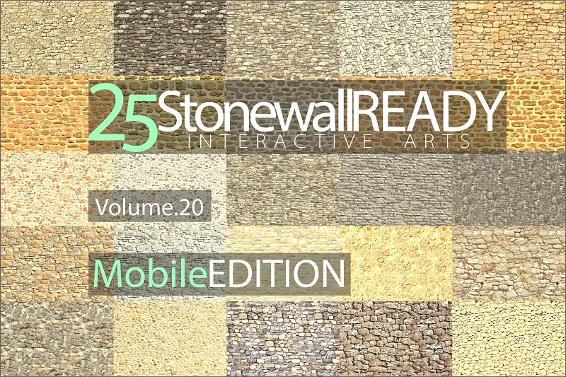25 Stone Wall Materials Ready, Volume. 20 Asset Thumbnail