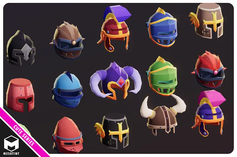 Helmets Pack Cute Series Asset Thumbnail