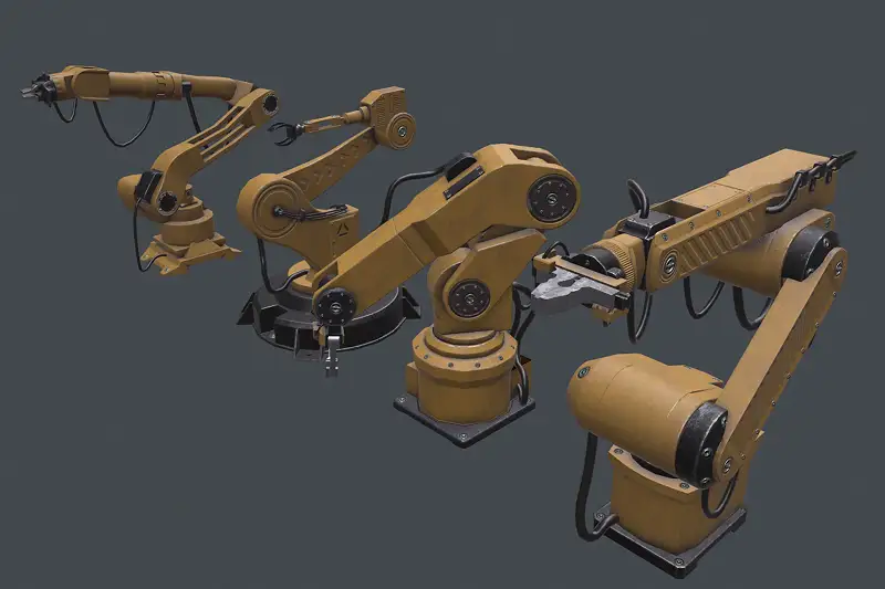 4 Industrial Robots Set Asset Thumbnail