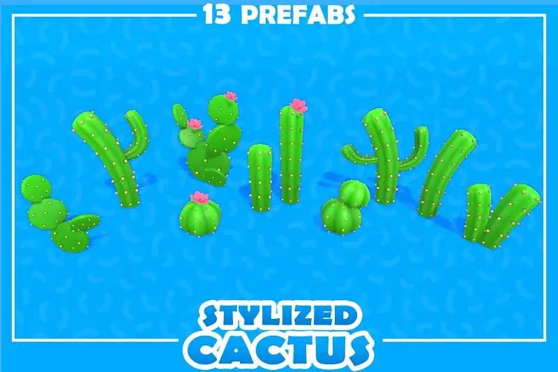 Stylized Cactus Package Asset Thumbnail
