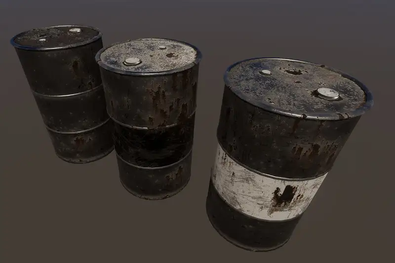 Rusted Metal Barrels for Unity Asset Image