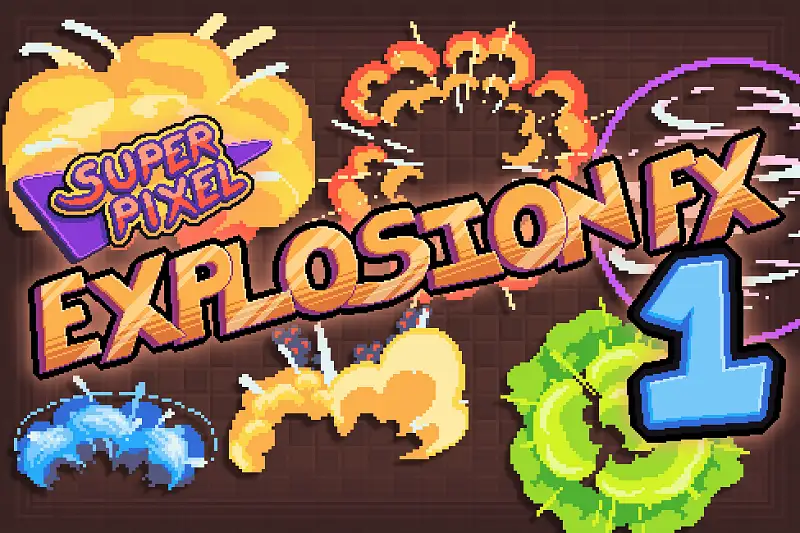 Super Pixel Explosion FX Pack 1 Asset Thumbnail
