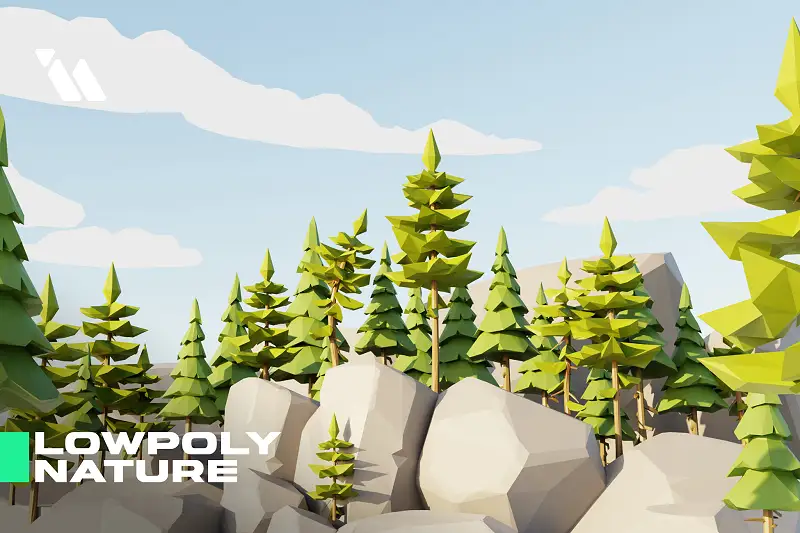 Low Poly Pine Tree Pack Asset Thumbnail