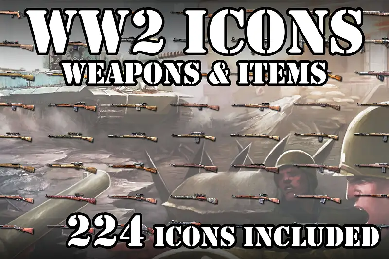 WW2 Icons: Weapons & Items Asset Thumbnail