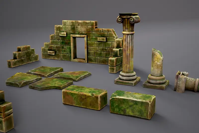 Columns ancient ruins Asset Thumbnail