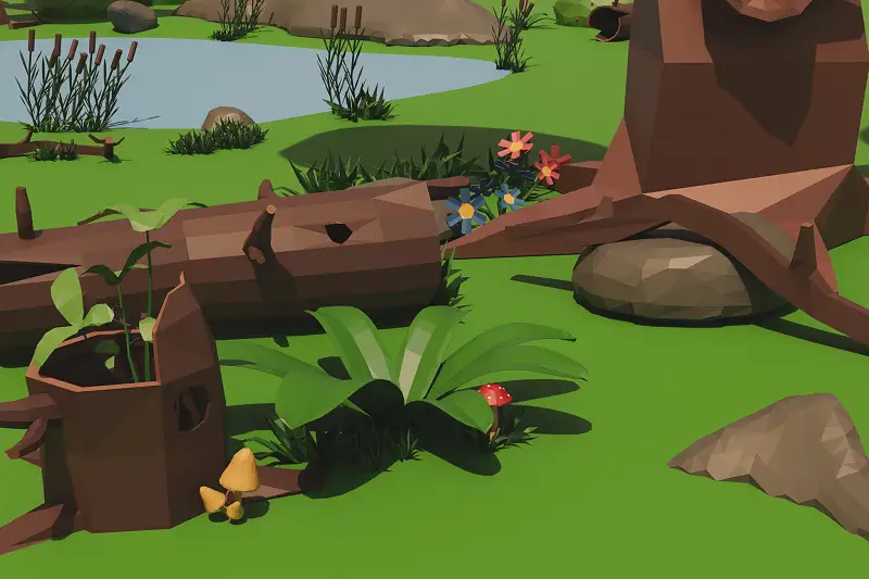 Low Poly Nature Pack For First Game Asset Thumbnail