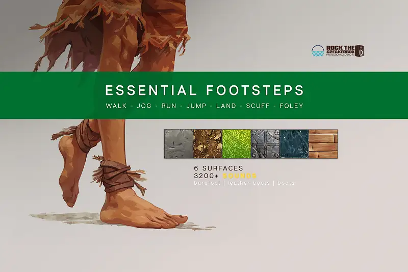 Essential Footsteps Sound Effects Pack Asset Thumbnail