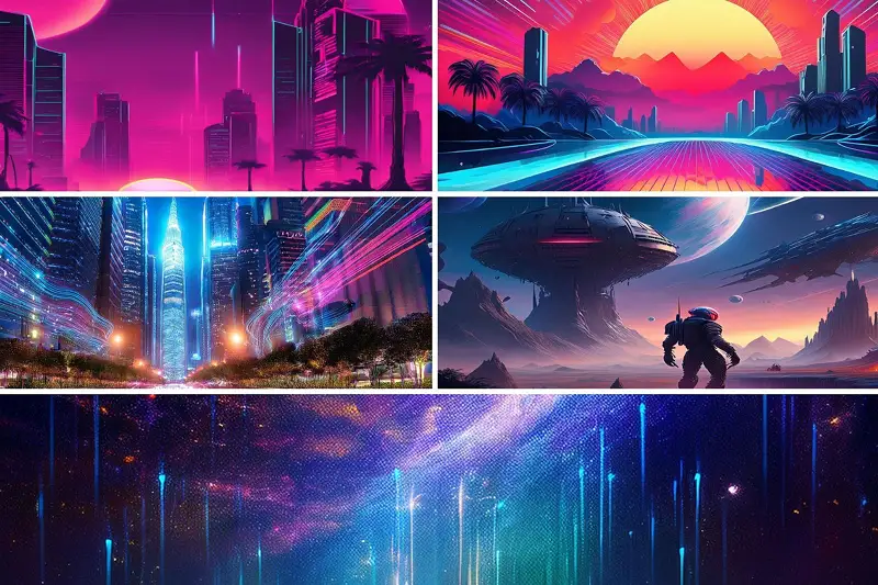 Retro Sci-Fi Synthwave Bundle Asset Thumbnail