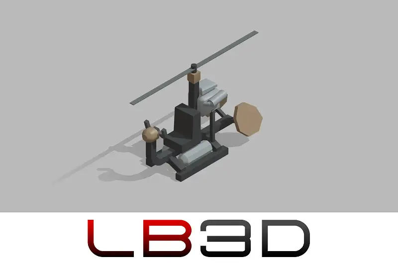 Low Poly Gyrocopter Vehicle Template Asset Thumbnail