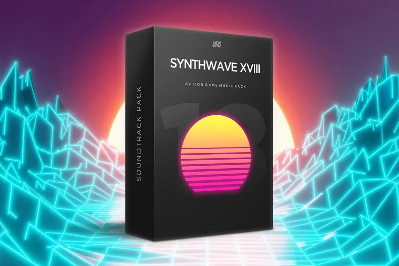 Synthwave XVIII - Game Music Pack - Retro, VGM, BGM, Arcade, 80s, Retrowave Asset Thumbnail