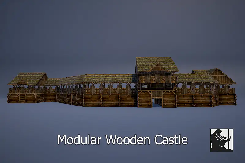 Medieval Wooden Walls Pack for Unity Asset Thumbnail