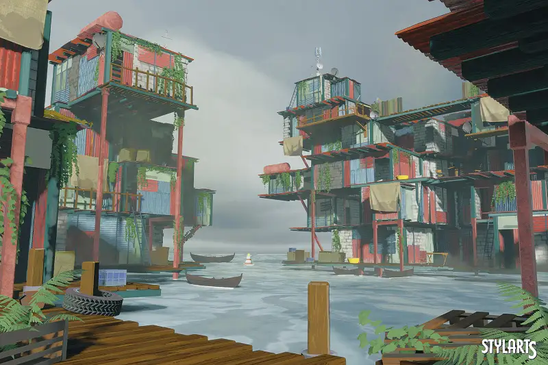 Stylized Floating Slums Asset Thumbnail
