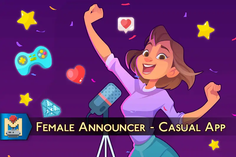Casual App Female Voice Announcer Asset Thumbnail