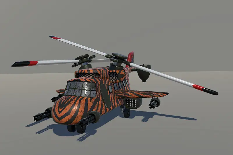 Helicopter Low-poly 3D model Asset Thumbnail