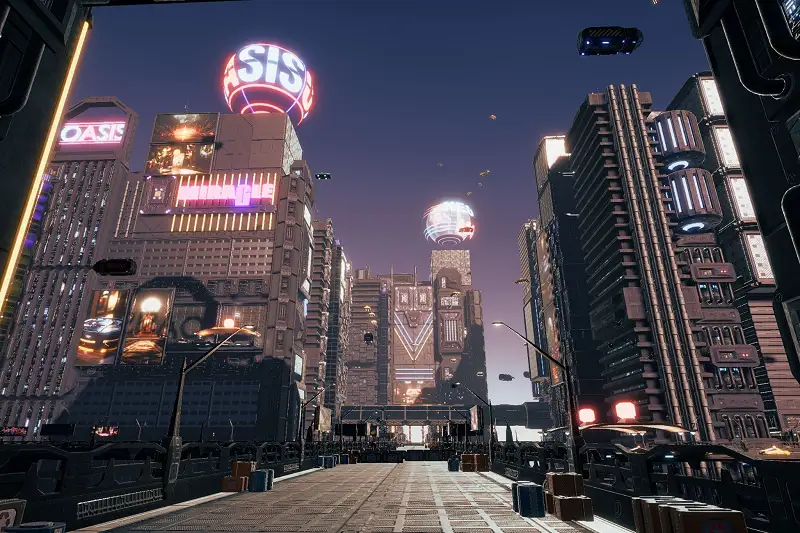 Cyberpunk Skycity: A Futuristic Mars City Asset Thumbnail