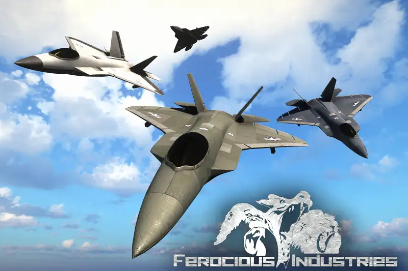 Realistic Fighter Jet Model Asset Thumbnail