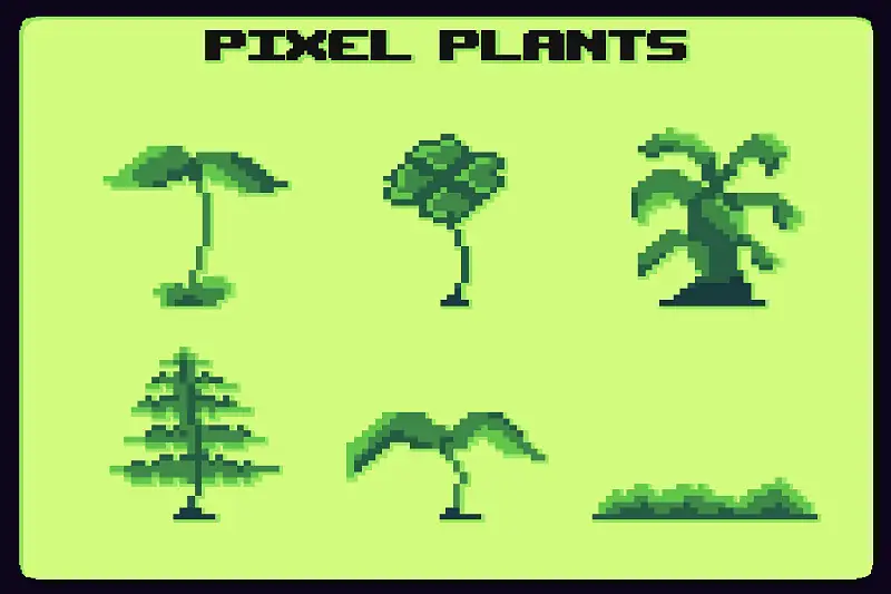 2D Pixel Plants Asset Thumbnail