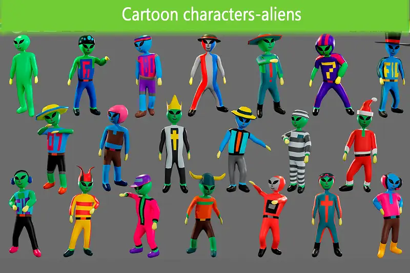 Alien Character Pack for Games and More Asset Thumbnail