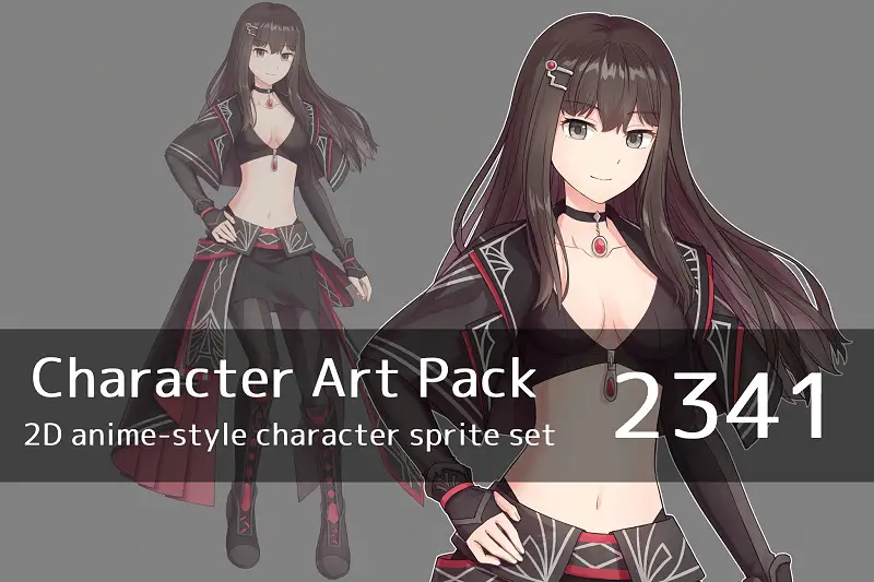 Anime Character Art Pack: 2341 - Image: Woman, assassin, mage, idol Asset Thumbnail
