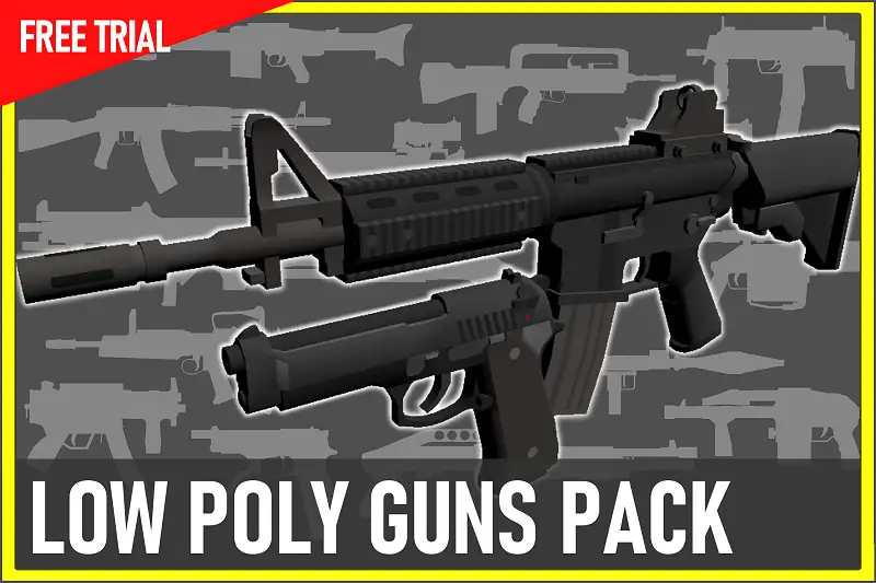 [Sample] LOW-POLY GUNS PACK Asset Thumbnail