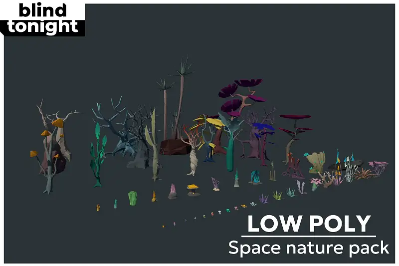 3D LOW-POLY | Space Nature Pack Asset Thumbnail