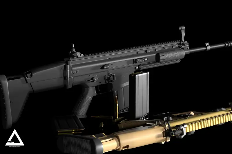 Scorpion HHS Assault Rifle 3D Model Asset Thumbnail